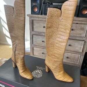 Buttercream Vince Camuto over the knee boots size 9 worn once